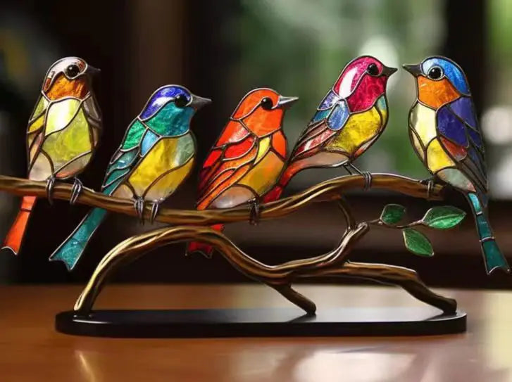 Nik & Nakks 5 birds ornaments / Metal (flat bird) real shot see details Bird Series Alloy Home Decor Figurines Bird Series Alloy Home Decor Figurines