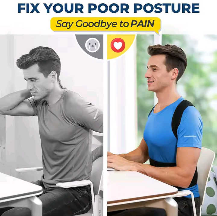 Nik & Nakks Adjustable Back Brace Posture Corrector Adjustable Back Brace Posture Corrector