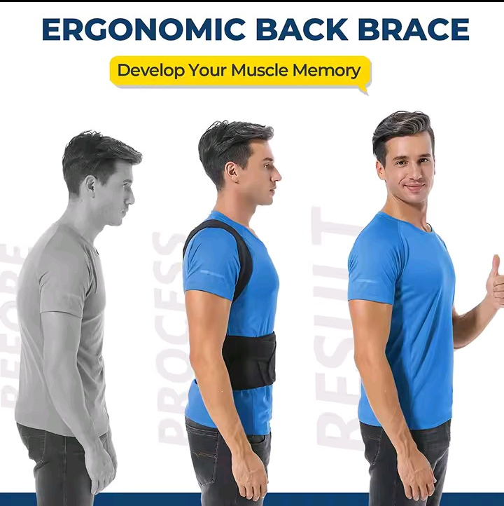 Nik & Nakks Adjustable Back Brace Posture Corrector Adjustable Back Brace Posture Corrector