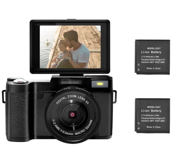 Nik & Nakks Black 32GB Battery HD 27K With Flip HD Screen R2S Digital Camera HD 27K With Flip HD Screen R2S Digital Camera