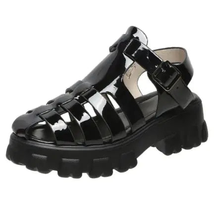 Nik & Nakks Black / 39 Thick Soled Platform Sandals Thick Soled Platform Sandals