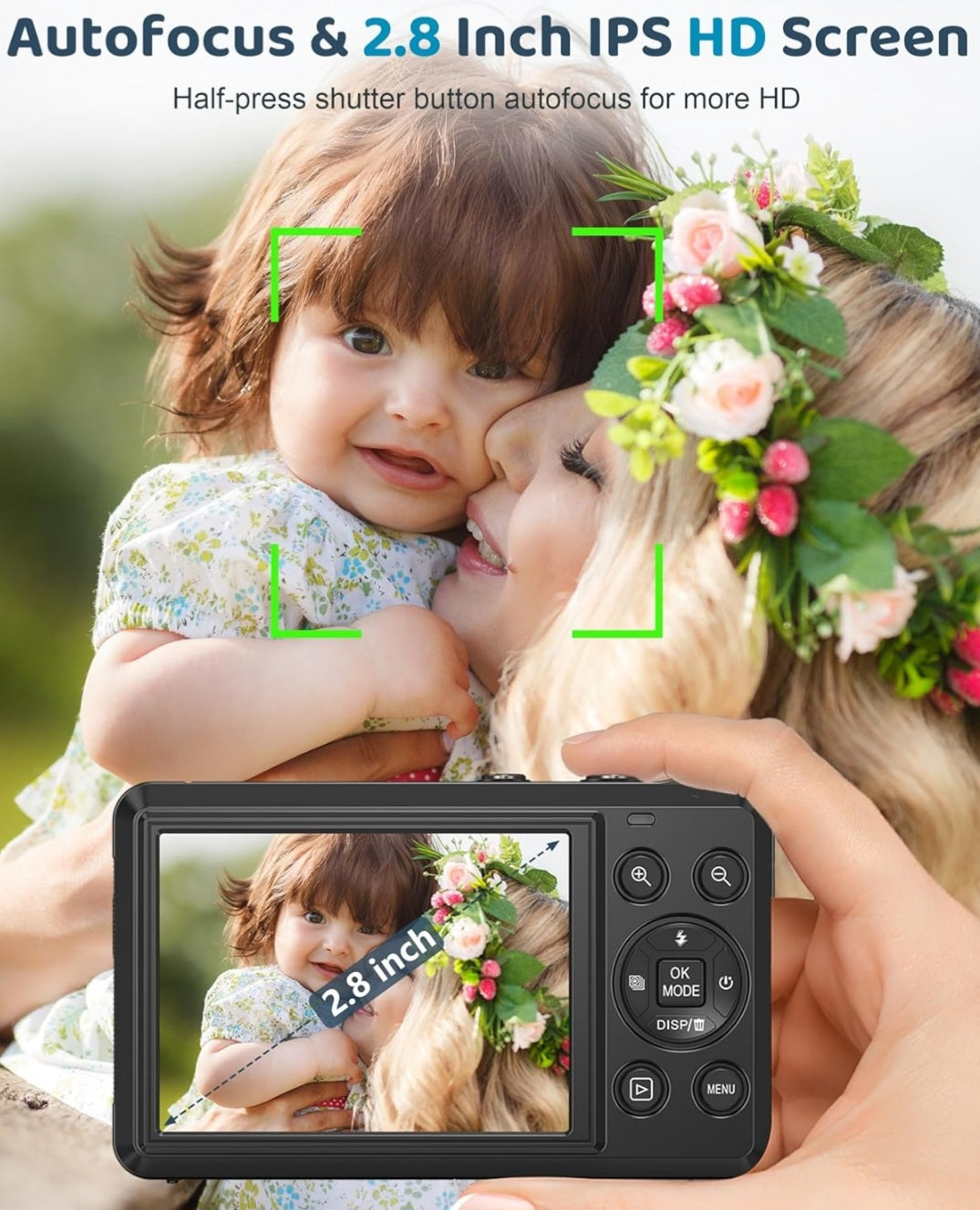 Digital Camera - 4K 44MP UHD Autofocus Digital Camera with 16X Zoom 32GB SD Card