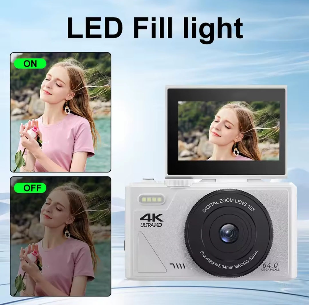 Digital Camera - 4K 44MP UHD Autofocus Digital Camera with 16X Zoom 32GB SD Card