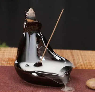 Nik & Nakks Black Ceramic Incense Burner Black Ceramic Incense Burner