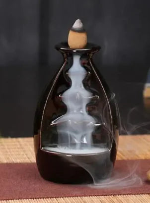 Nik & Nakks Black Ceramic Incense Burner Black Ceramic Incense Burner