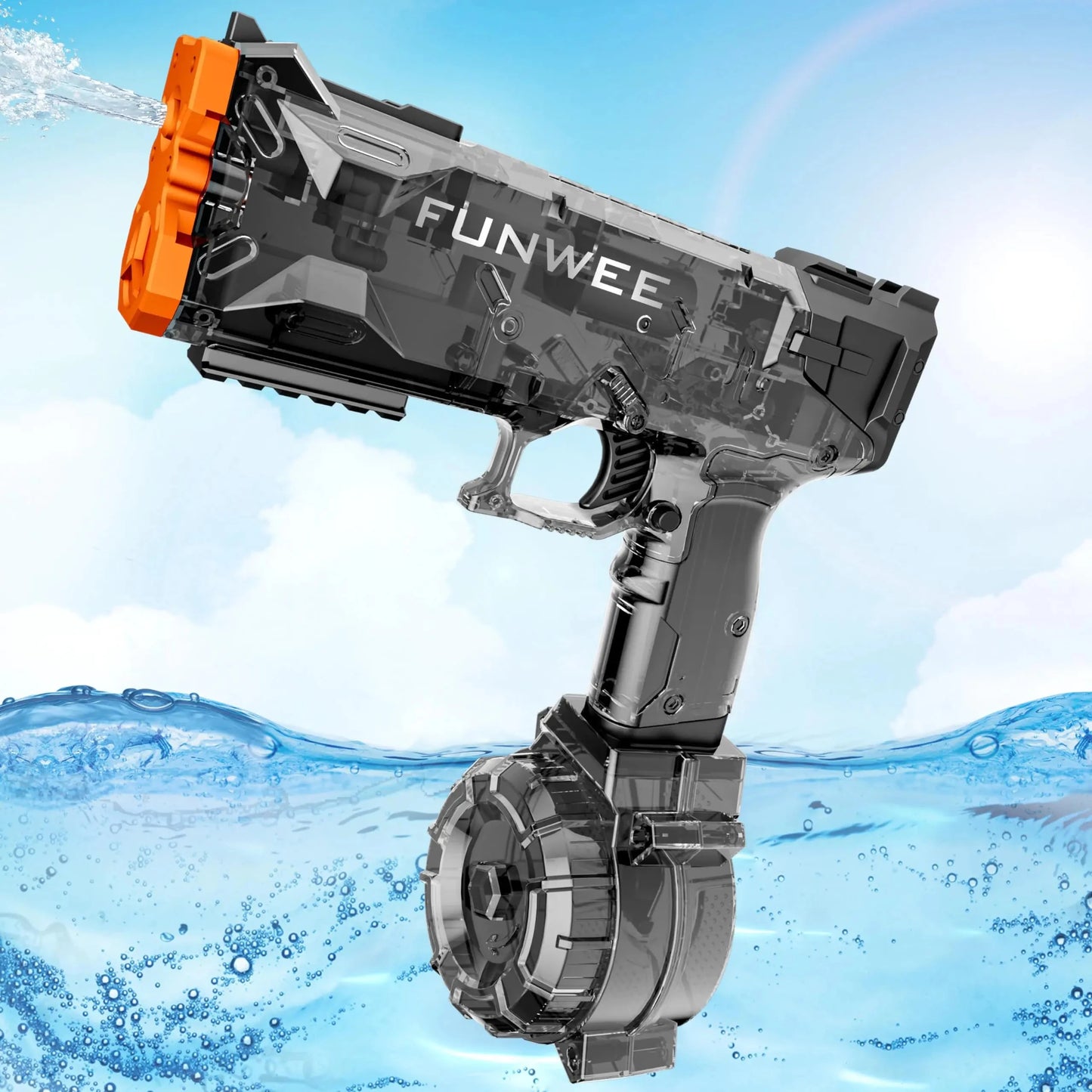 Nik & Nakks +Black Funwee Electric Water Guns for Adult Kid Strongest Full Auto Water Pistol High Capacity 500+ Water Blaster 26-30 FT Range Powerful Classic Water Squirt Summer Outdoor Swimming Pool Water Toy Funwee Electric Water Guns for Adult Kid Strongest Full Auto Water Pistol High Capacity 500+ Water Blaster 26-30 FT Range Powerful Classic Water Squirt Summer Outdoor Swimming Pool Water Toy