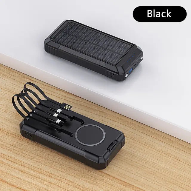 Black Solar Power Bank