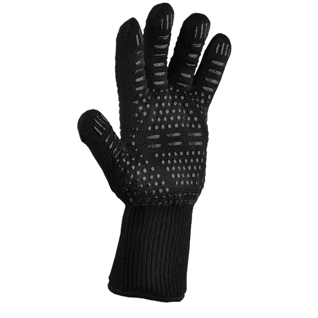 Nik & Nakks Black Symbol 1 Pieces High-Temperature Resistance BBQ Gloves High-Temperature Resistance BBQ Gloves