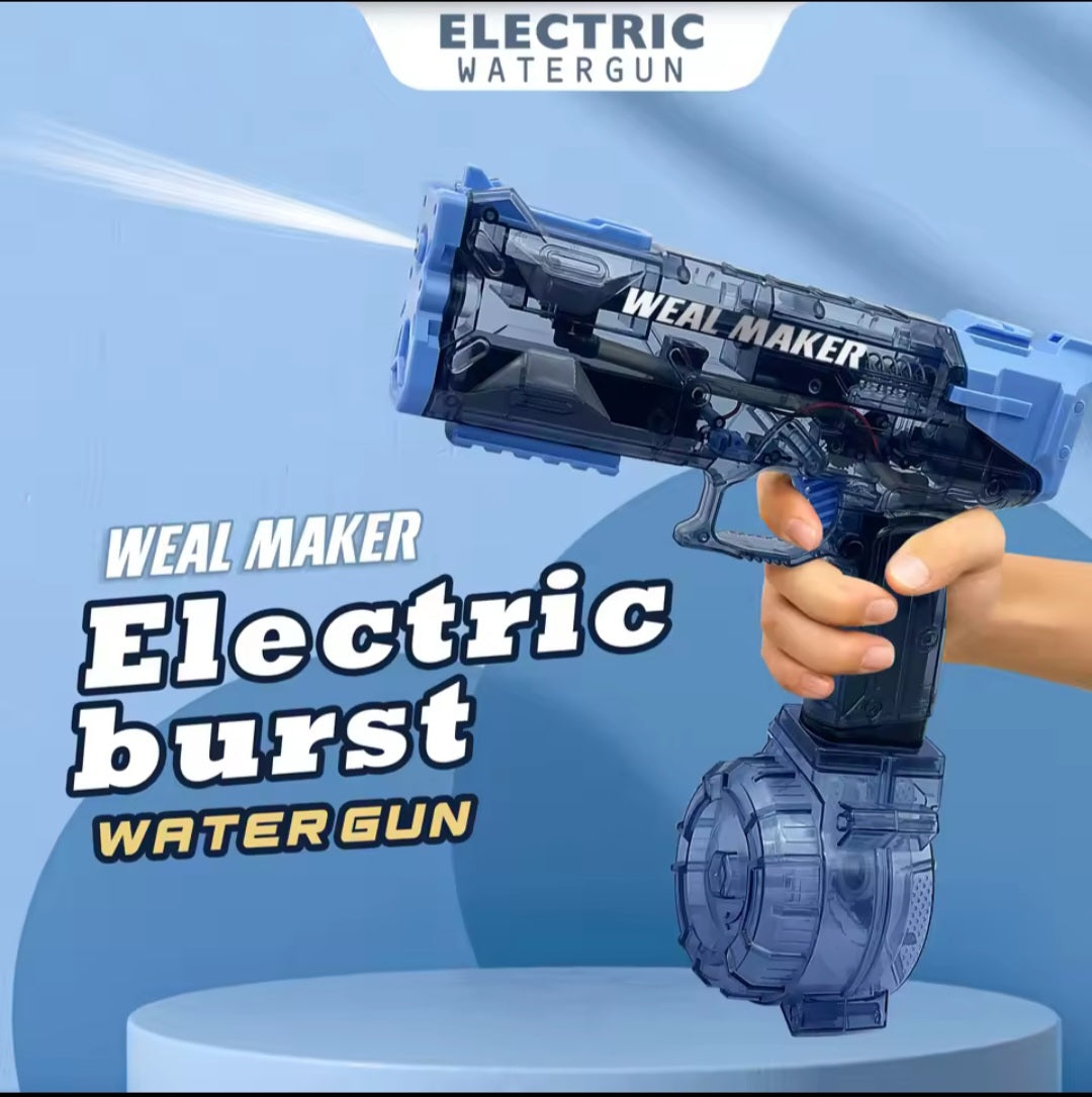 Nik & Nakks Blue Electric High Pressure Powerful Water Gun Shoots Up to 26 FT for Adults (Blue) Electric High Pressure Powerful Water Gun Shoots Up to 26 FT for Adults (Blue)