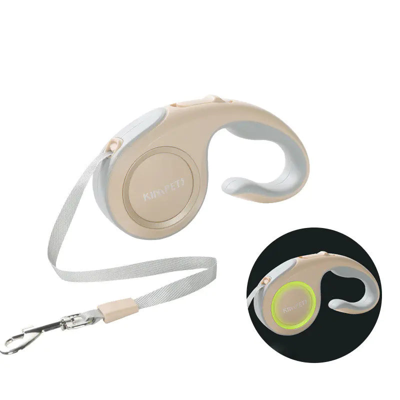 Nik & Nakks Champagne Ordinary Automatic Retractable Dog Leash for Pet Supplies Automatic Retractable Dog Leash for Pet Supplies