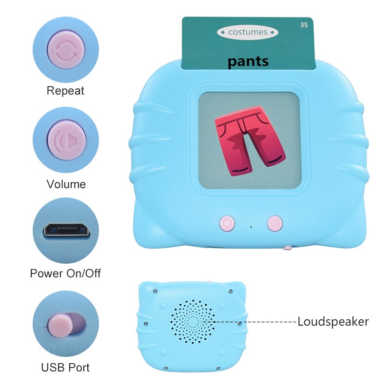Talking Flash Cards Speech Therapy Toy with 224 Sight Words