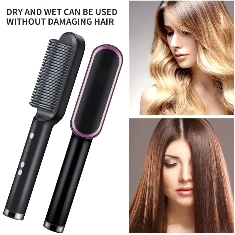 Electric Hot Comb | Flat Iron Hair Straightener