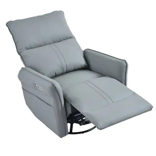 Nik & Nakks Grey Electric Swivel Rocking Chair, Suitable For Electric Recliners In Small Spaces Electric Swivel Rocking Chair, Suitable For Electric Recliners In Small Spaces