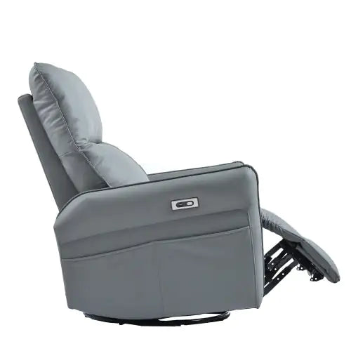 Nik & Nakks Grey Electric Swivel Rocking Chair, Suitable For Electric Recliners In Small Spaces Electric Swivel Rocking Chair, Suitable For Electric Recliners In Small Spaces