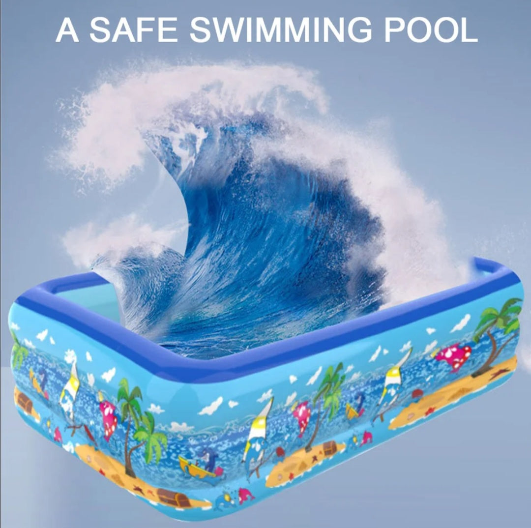 Nik & Nakks Inflatable Cartoon Pool – Durable PVC Frame
