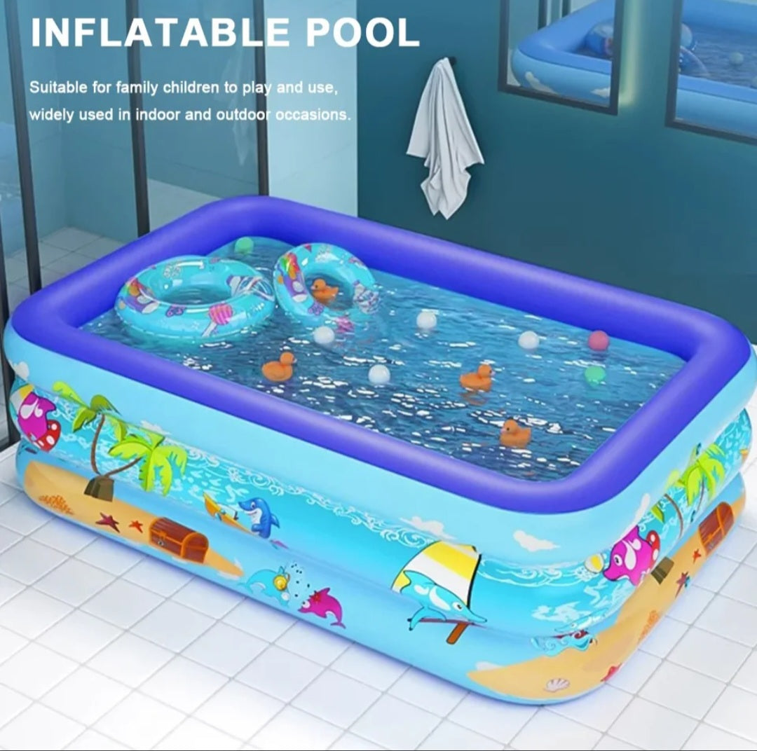 Nik & Nakks Inflatable Cartoon Pool – Durable PVC Frame