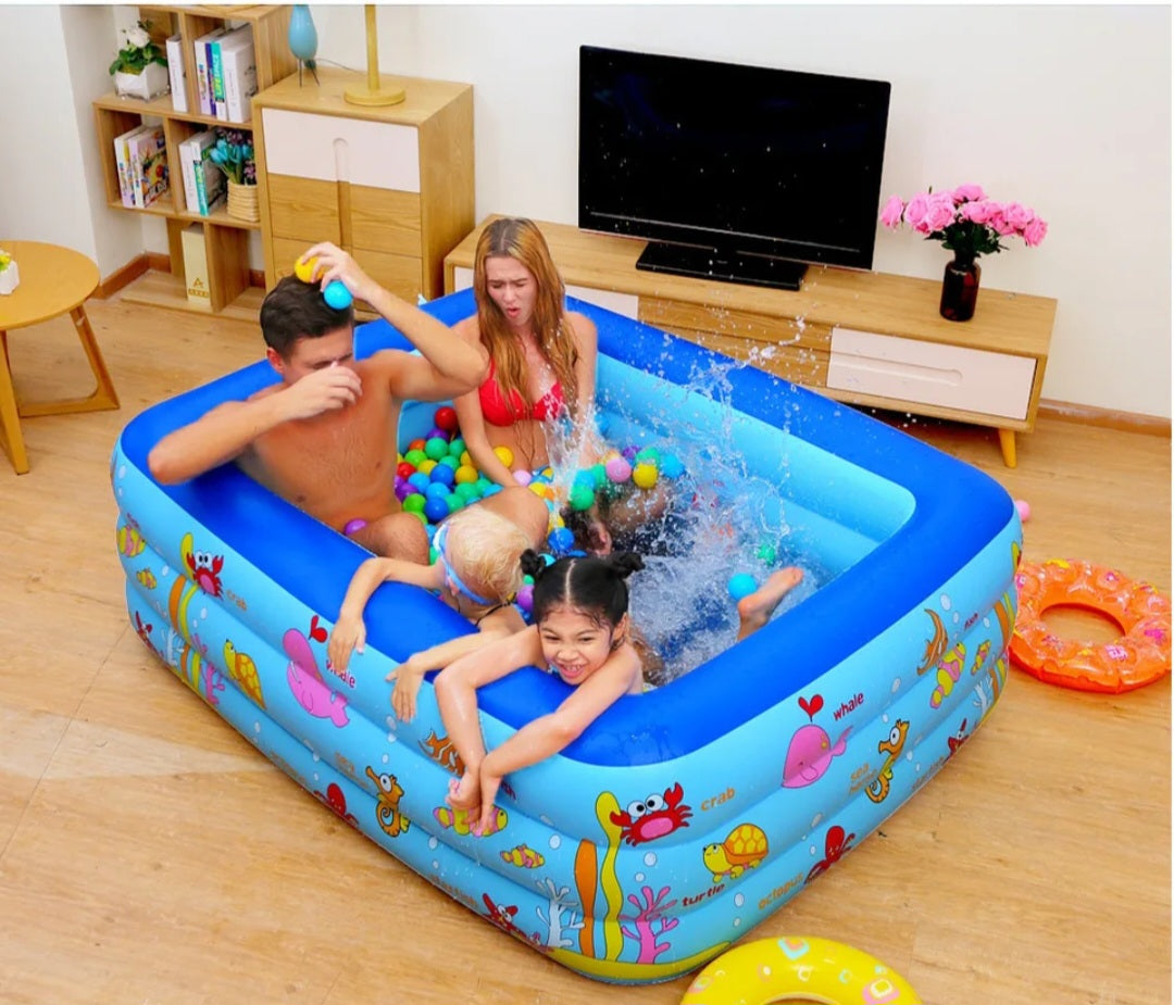 Nik & Nakks Inflatable Cartoon Pool – Durable PVC Frame