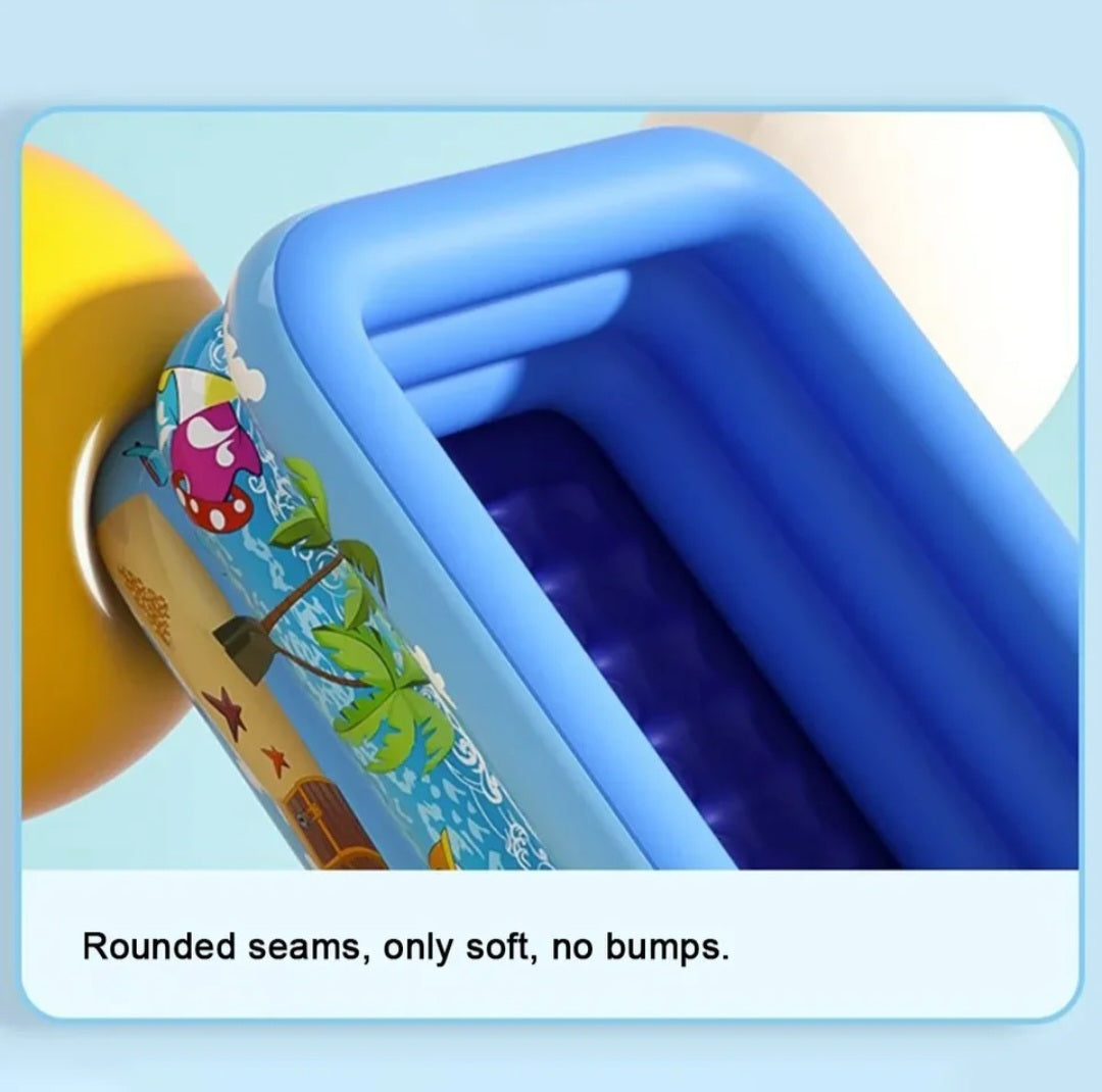 Nik & Nakks Inflatable Cartoon Pool – Durable PVC Frame