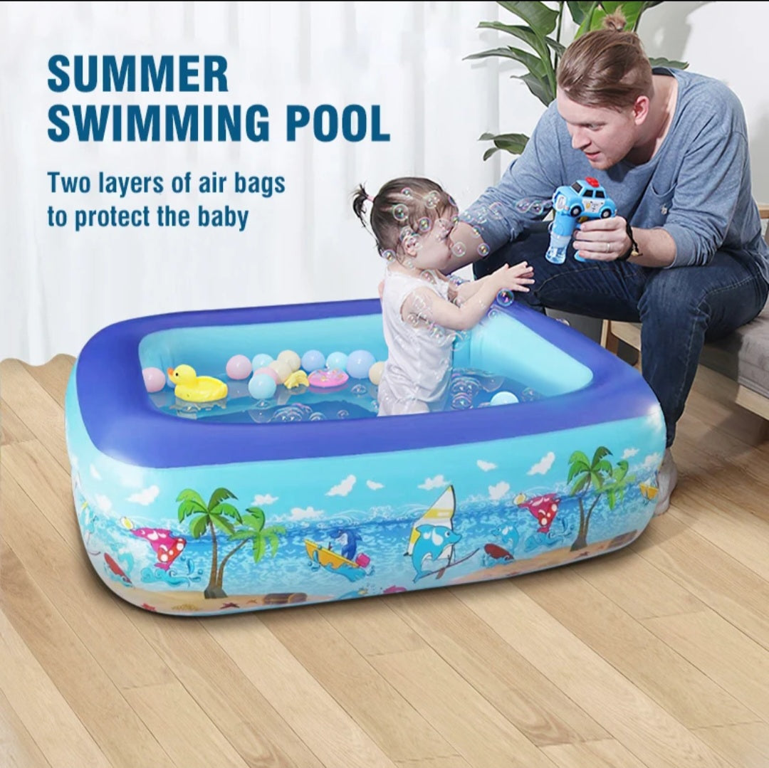 Nik & Nakks Inflatable Cartoon Pool – Durable PVC Frame