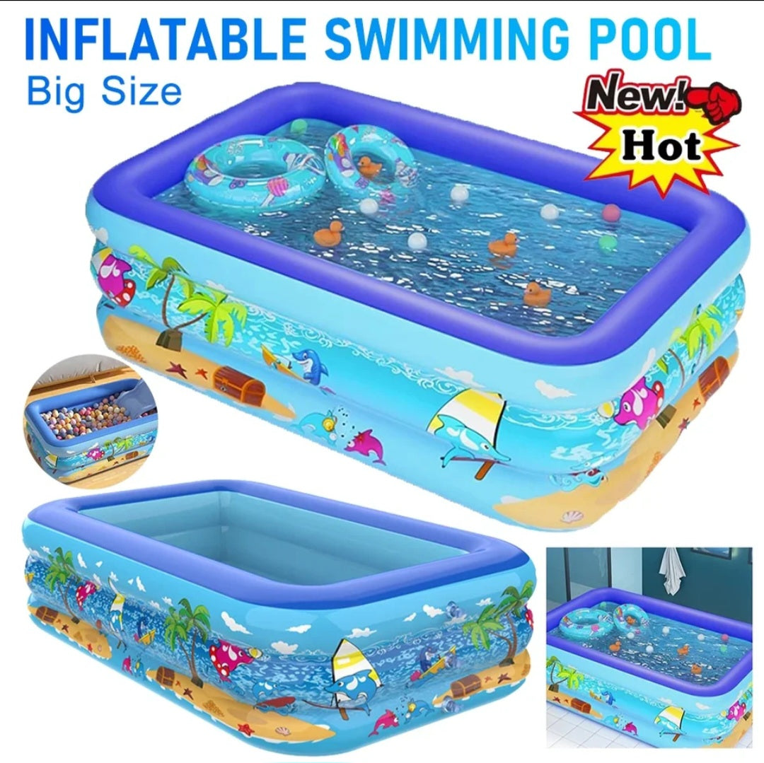 Nik & Nakks Inflatable Cartoon Pool – Durable PVC Frame