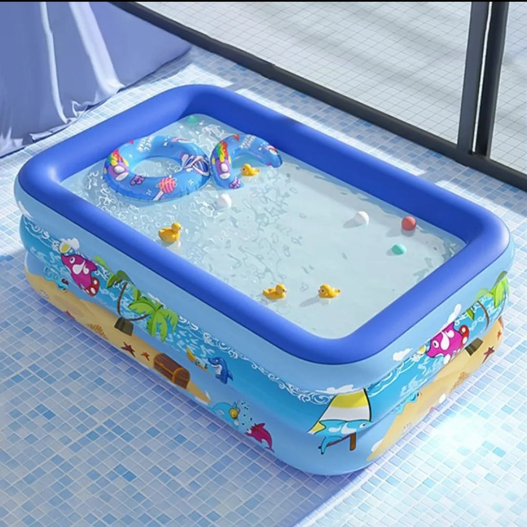 Nik & Nakks Inflatable Cartoon Pool – Durable PVC Frame