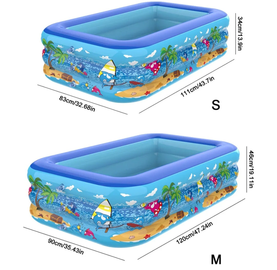 Nik & Nakks Inflatable Cartoon Pool – Durable PVC Frame