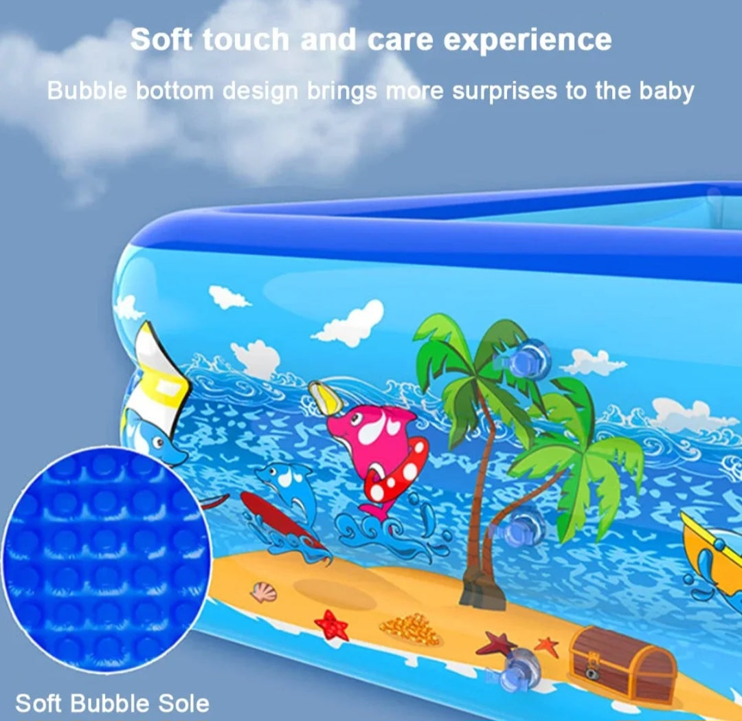 Nik & Nakks Inflatable Cartoon Pool – Durable PVC Frame