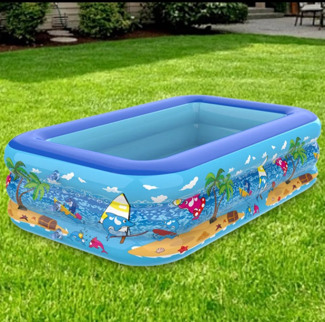 Nik & Nakks Inflatable Cartoon Pool – Durable PVC Frame