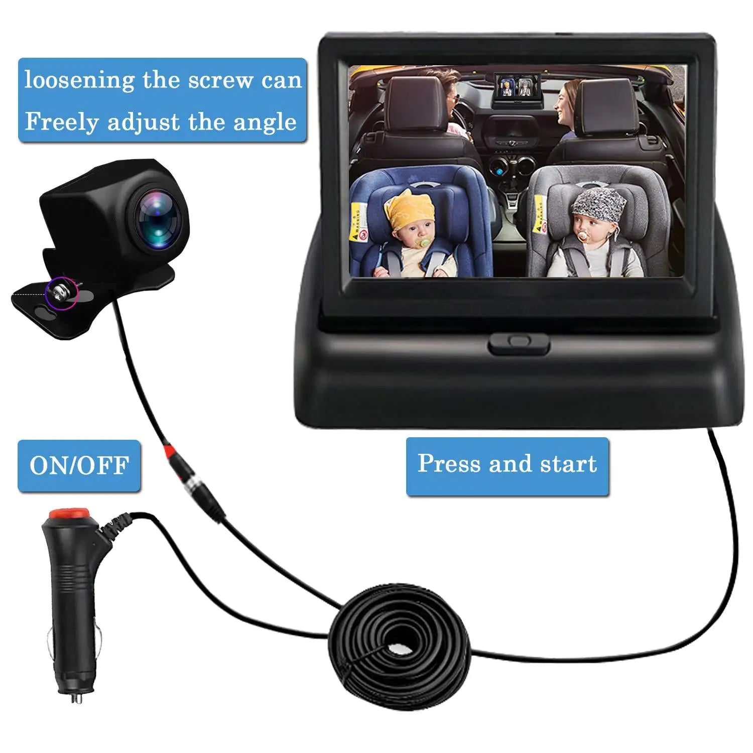 Baby Car Monitor | Easy Install Just Plug & Play