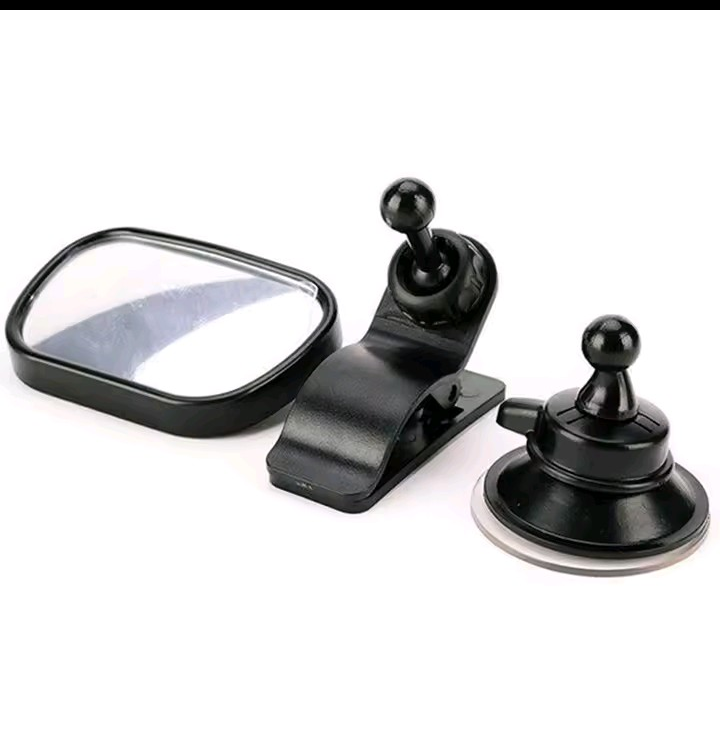 Nik & Nakks n/a Baby Rearview Car Mirro With Suction Cup Clip | Black Baby Rearview Car Mirro With Suction Cup Clip | Black