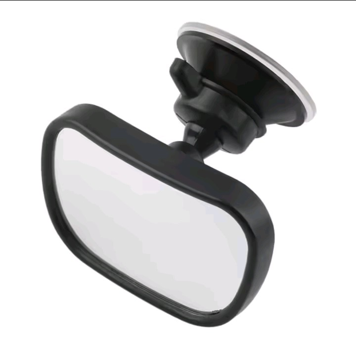 Nik & Nakks n/a Baby Rearview Car Mirro With Suction Cup Clip | Black Baby Rearview Car Mirro With Suction Cup Clip | Black