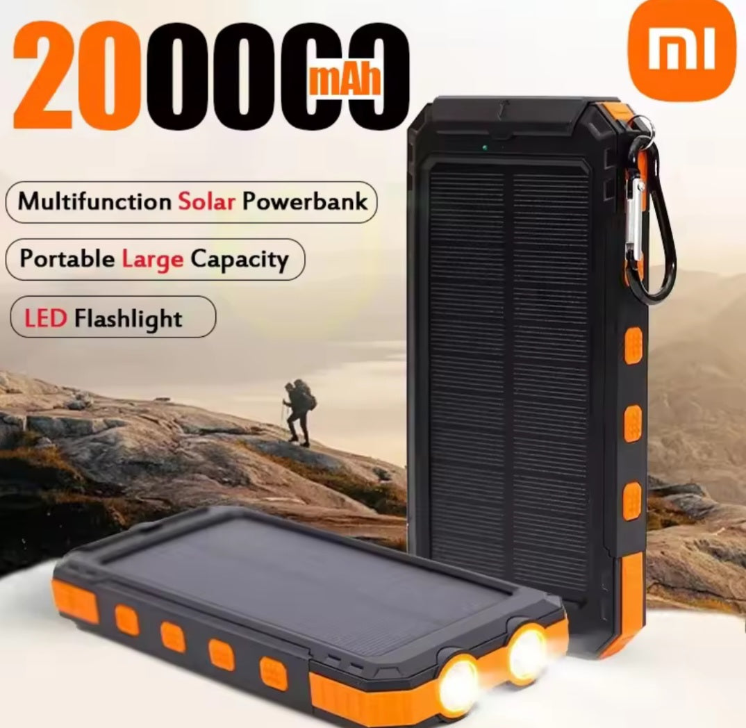 Nik & Nakks Orange & Black / 8000mAh Solar Charger Power Bank Solar Charger Power Bank