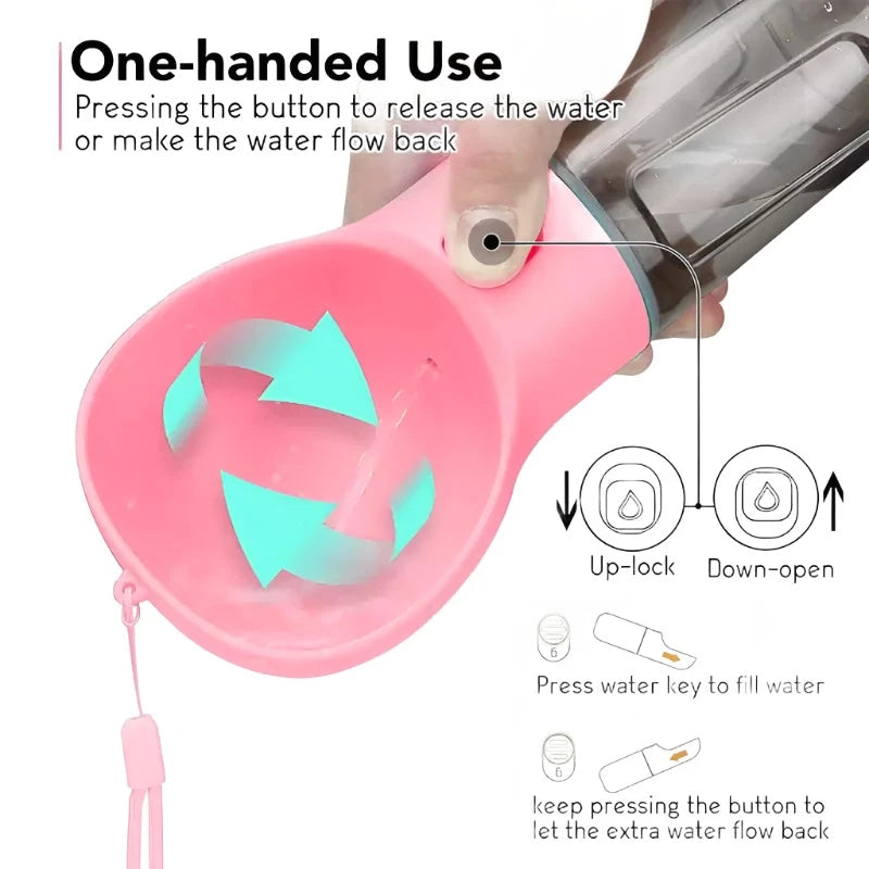 Portable Pet Food and Water Feeding Bowl