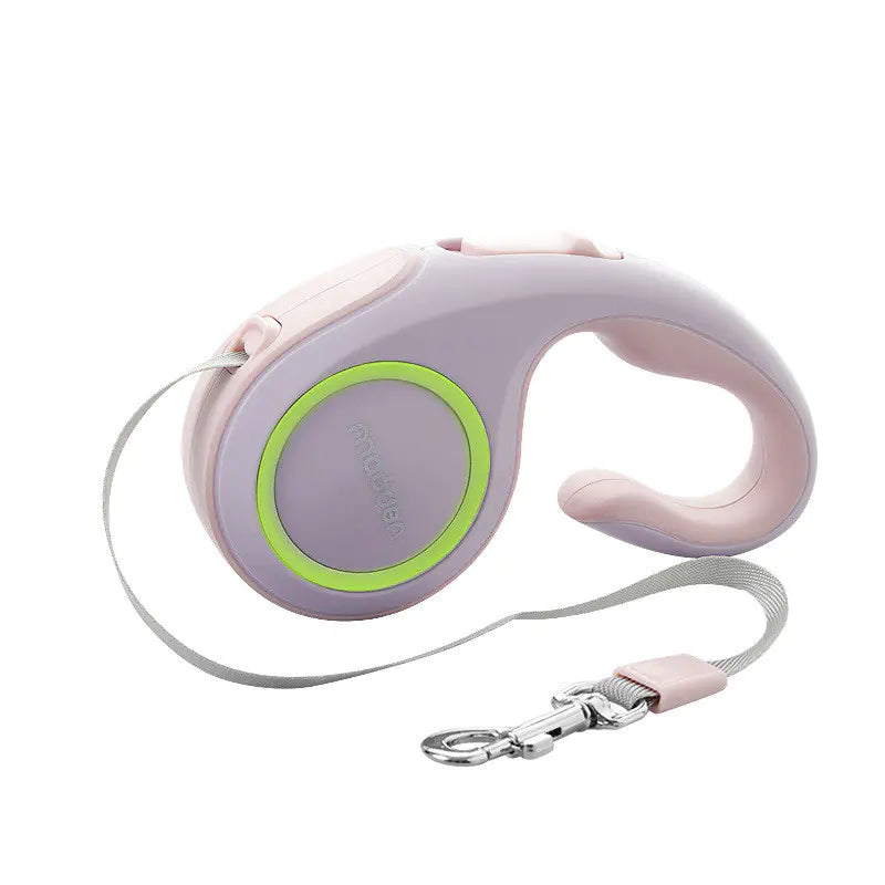 Nik & Nakks Pink Purple Fluorescence Automatic Retractable Dog Leash for Pet Supplies Automatic Retractable Dog Leash for Pet Supplies