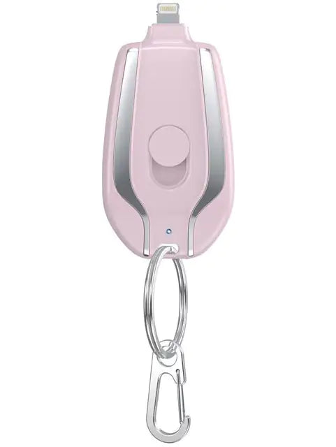 Pink Type C Mini Emergency Charger Keychain