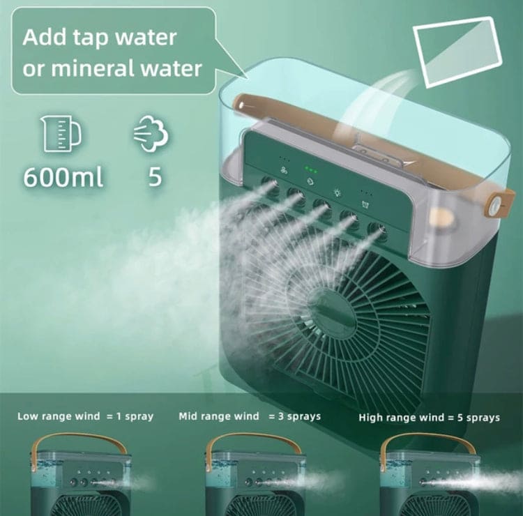 Nik & Nakks Portable Air Conditioner Fan & Humidifier