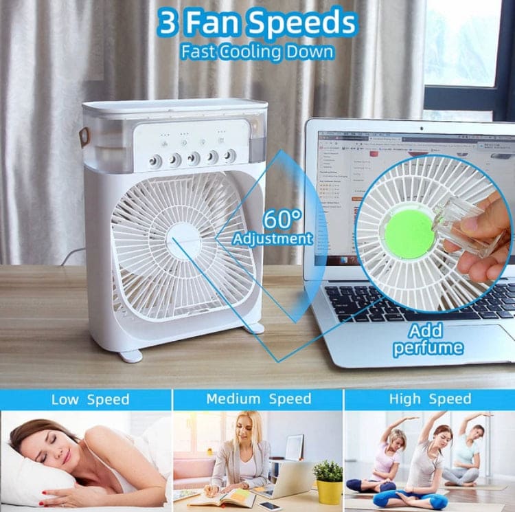 Nik & Nakks Portable Air Conditioner Fan & Humidifier