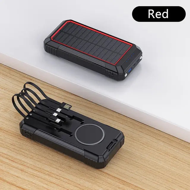 Red Solar Power Bank