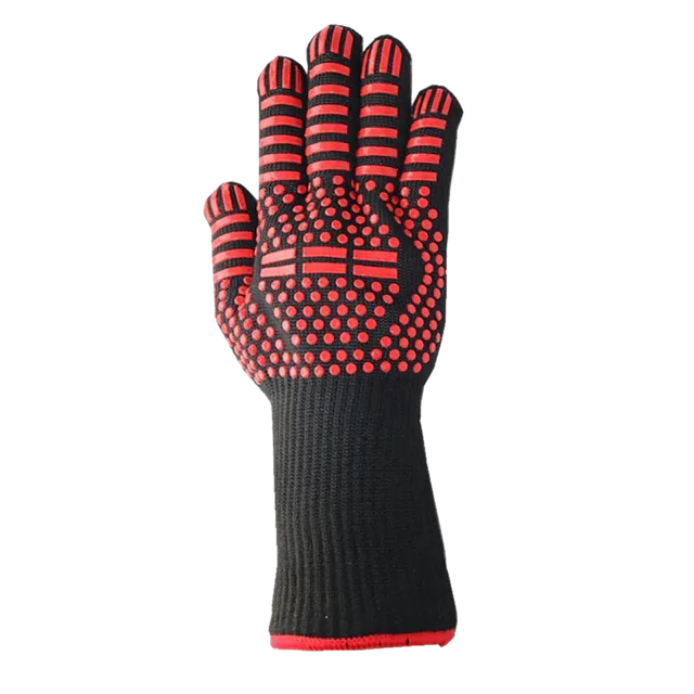Nik & Nakks Red Symbol 1 Pieces High-Temperature Resistance BBQ Gloves High-Temperature Resistance BBQ Gloves