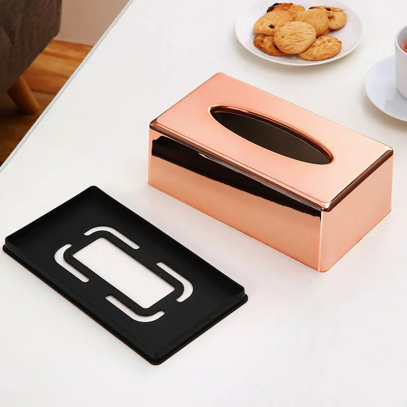 Nik & Nakks Rose Gold Furniture Tissue Holder for Home Decor Furniture Tissue Holder for Home Decor