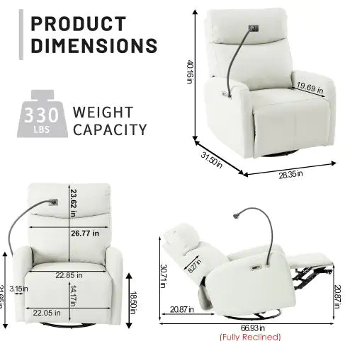 Nik & Nakks Swivel rocking recliner Electric Swivel Rocking Recliner Electric Swivel Rocking Recliner