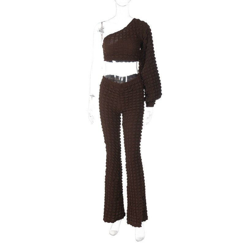 Women's Textured Two Piece Set