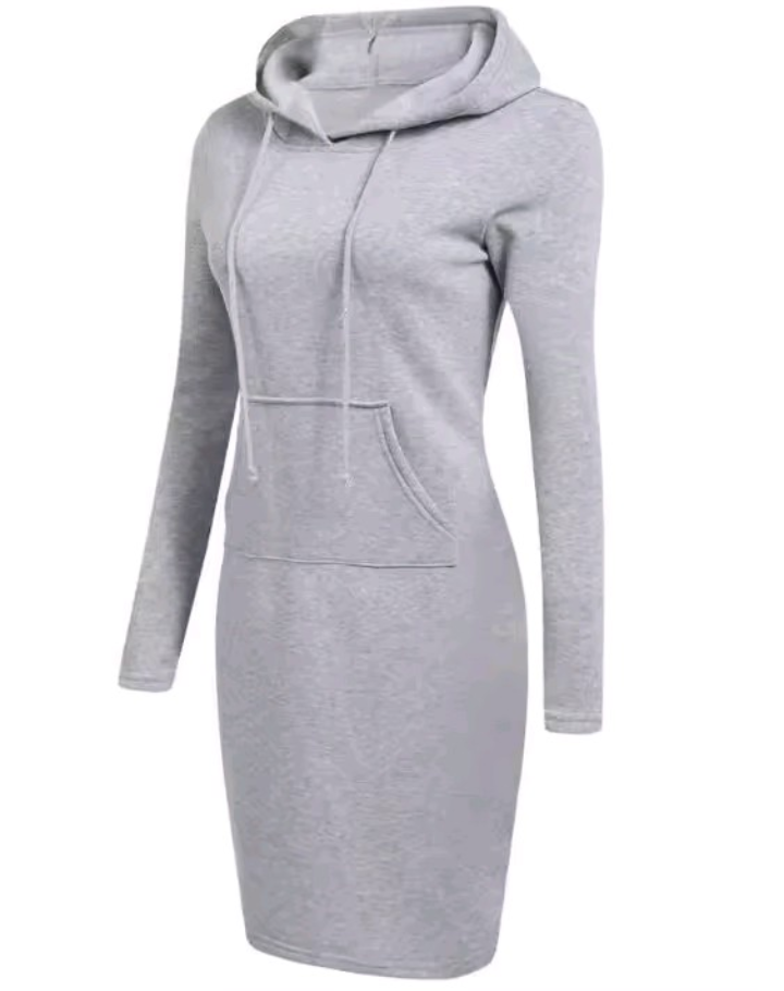 Nik & Nakks Women's Long-Sleeved Hoodie Dress Women's Long-Sleeved Hoodie Dress