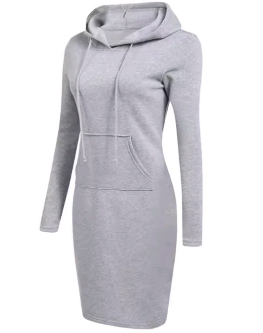 Nik & Nakks Women's Long-Sleeved Hoodie Dress Women's Long-Sleeved Hoodie Dress