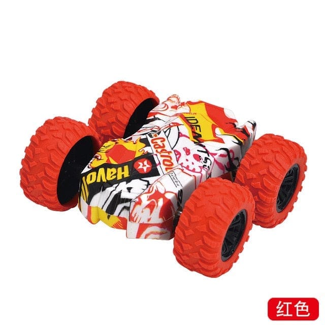 Nik & Nakks 6 / None Pull Back Fun Double-Side Toy Car For Kids 360 Degree Rotation Stunt Car