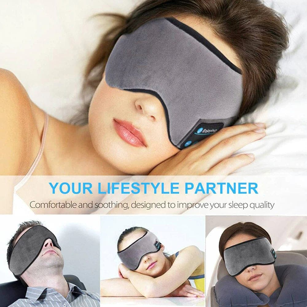 Nik & Nakks Bluetooth Sleeping Headphones Eye Mask Comfy Sleeping Headphones Headband