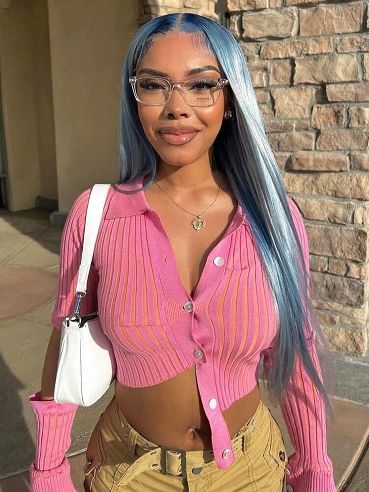 Nik & Nakks Casual Buttons Flared Sleeve Cardigans