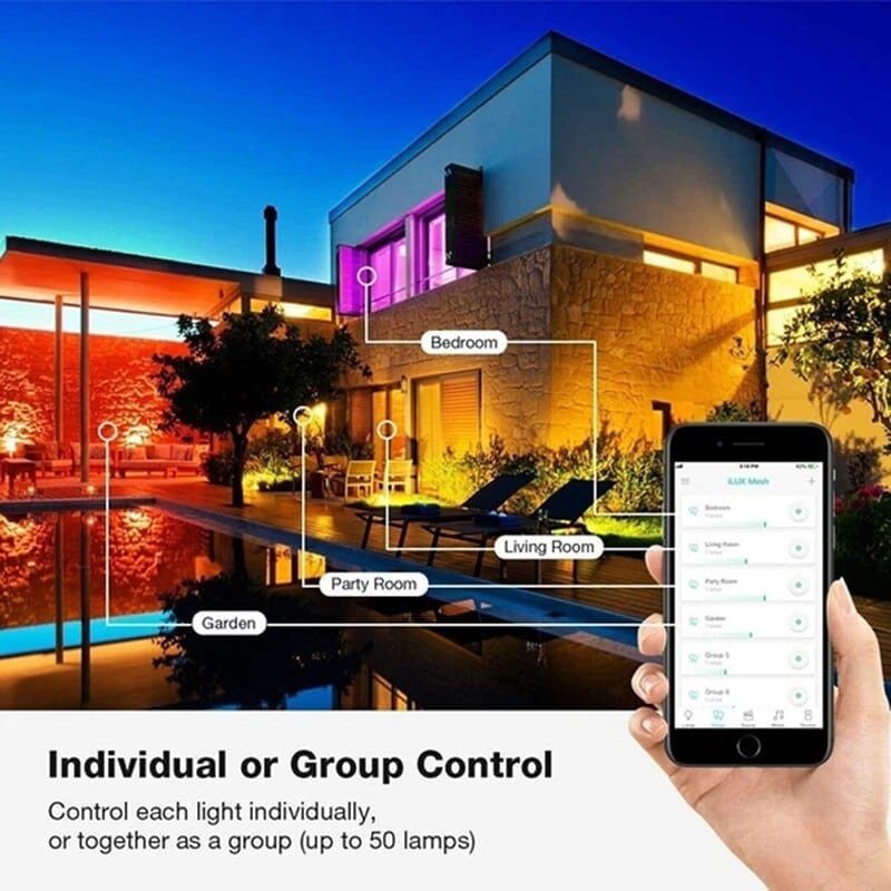 Nik & Nakks Christmas Tree LED Smart Lights Smart WIFI Led Lights with App Control Remote