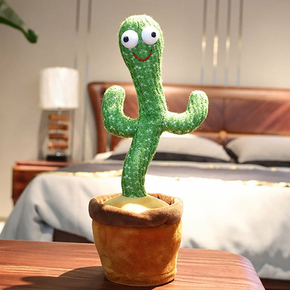Nik & Nakks Dancing and Talking Cactus Toy for 1yr Old Babies Records and Repeats Voices