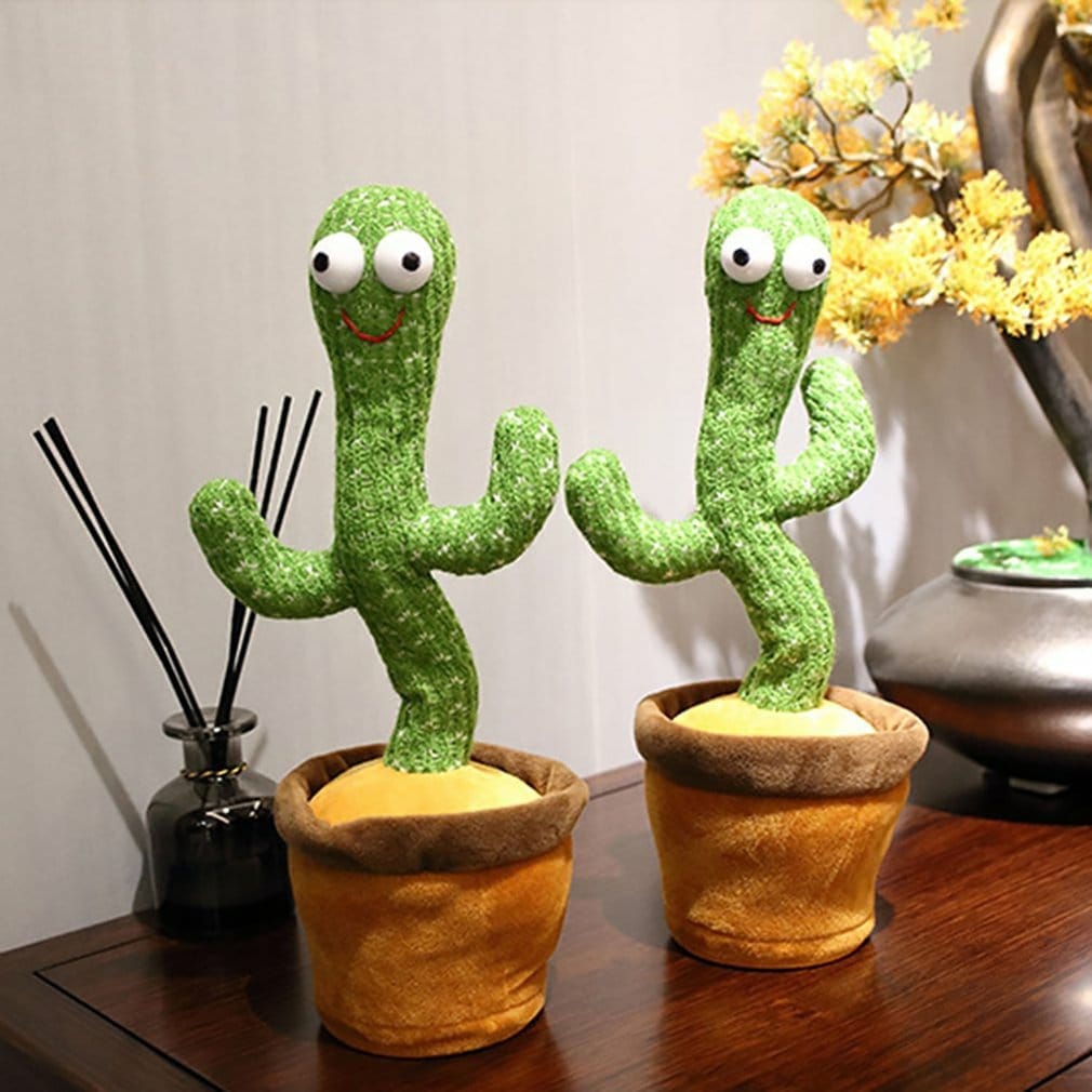 Nik & Nakks Dancing and Talking Cactus Toy for 1yr Old Babies Records and Repeats Voices